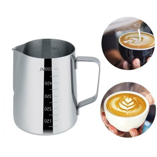 Jarra Leiteira Latte Art Aço Inox 350ml/600ml Café Cafeteria Cremeira Pitcher Leiteira Para Café Barista em Oferta na Shopee