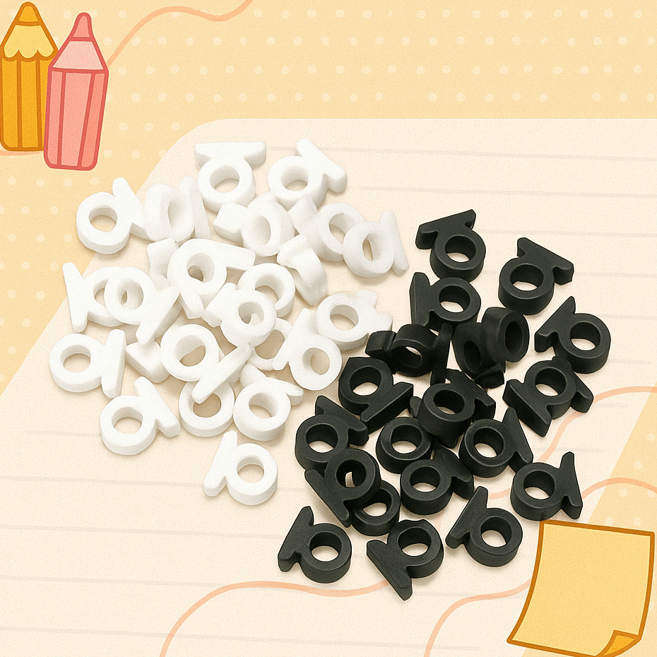 Adaptador Aplique Emborrachado Branco Preto Para Lápis ou Caneta Encaixe Emborrachado PVC REF 776 em Oferta na Shopee