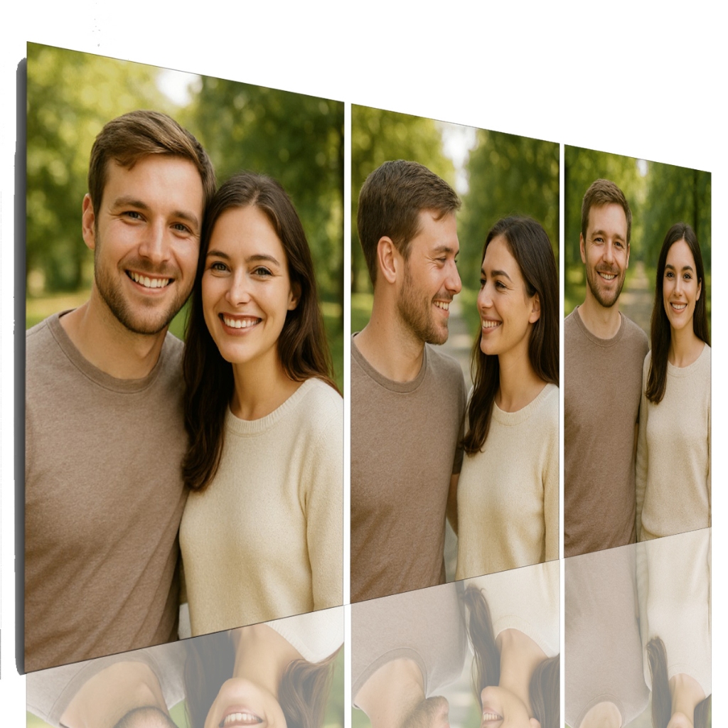 Quadro Mosaico Personalizado 3 Peças | Decoração Sala, Quarto, Presente Aniversário Casal em Oferta na Shopee