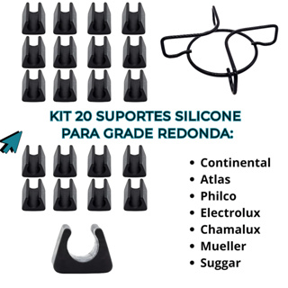 Kit 20 Borrachas compatível Cooktop  Atlas, Philco, Brastemp, Consul, Continental outros grade redonda em Oferta na Shopee