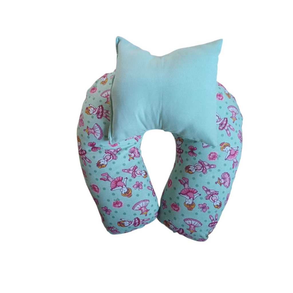 Almofada Protetora de Pescoço Infantil com Almofadinha Encosto