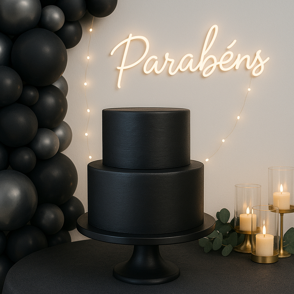 Base Bolo Fake Maquete Encapado Em Eva Preto 20x15 Cm em Oferta na Shopee