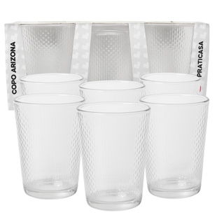 6 Copos de Vidro Transparente Arizona 200ml - Sofistição e Elegância em Oferta na Shopee