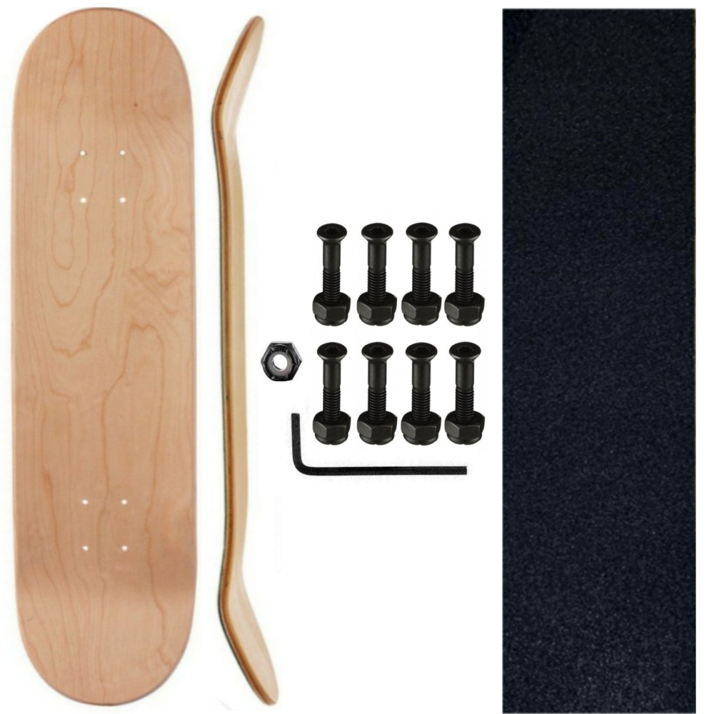 Shape Maple Liso 8.0 Canadense + Lixa emborrachada  + Parafuso de base