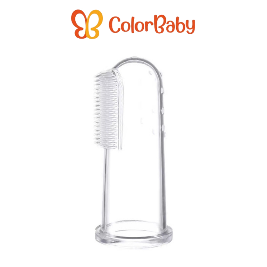 Escova de Dedo para Bebê - Massageia gengiva, limpa dentes, com estojo - Modelo Dedal - ColorBaby
