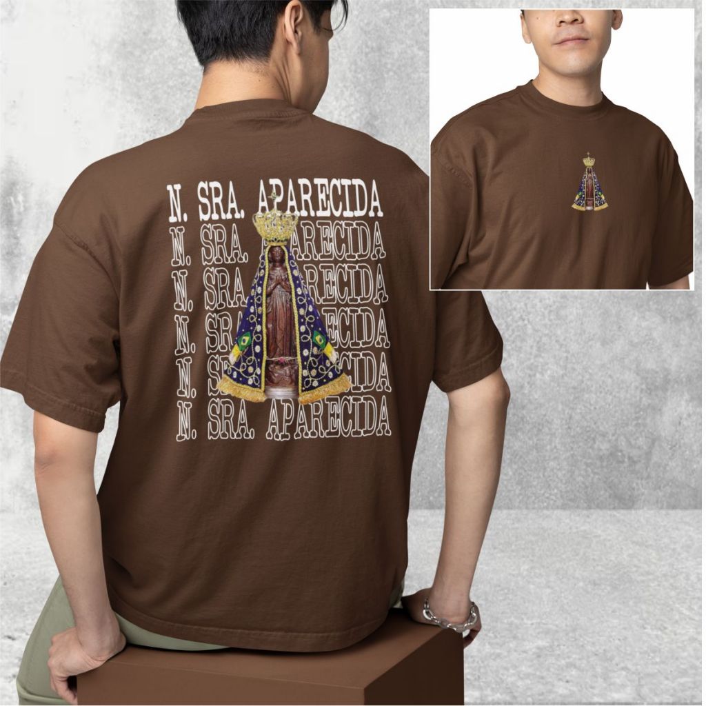 Camisa Nossa Senhora Aparecida Camiseta Nossa Sra Aparecida 100% Algodão Premium