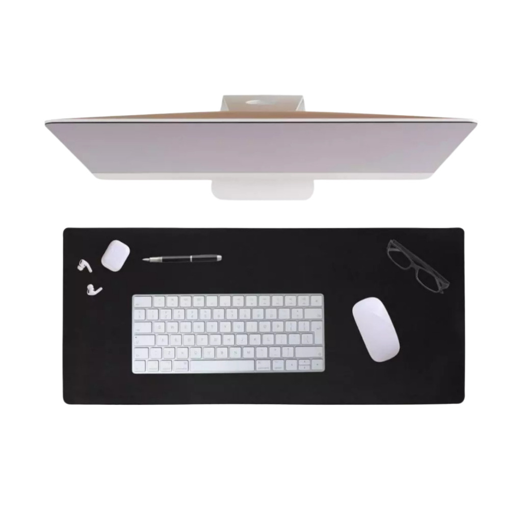 Mouse Pad grande deskpad 90x40 em Couro Sintético minimalista office