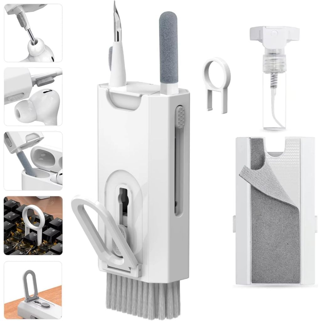 Kit Limpeza PC Limpador de Teclado Multifuncional 8 em 1 Removedor de Teclas Escova