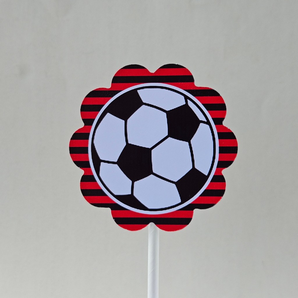 Centro de mesa PEGUE E MONTE - Tema Futebol Vermelho e preto - aniversario - lembrancinhas - festas