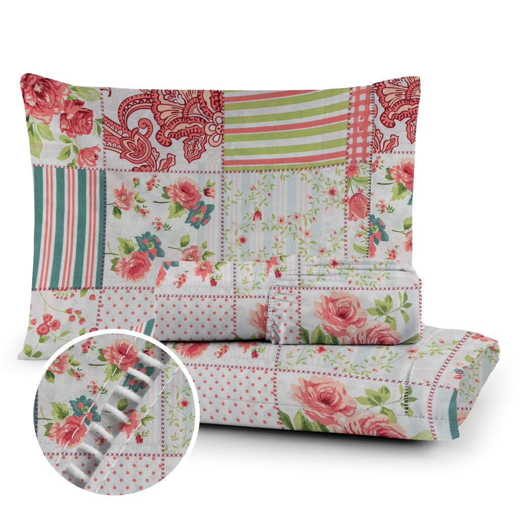 Kit Lençol Cama Solteiro Casal Queen King Berço 400 fios Micropercal Aveludado Todos Tamanhos