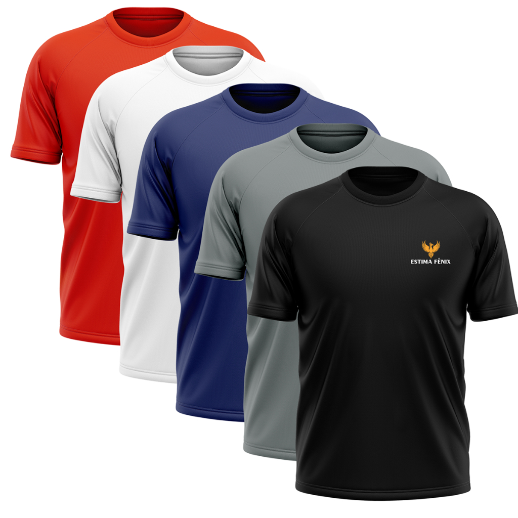 Kit 4 Camisetas Dry Fit Masculina Casual Treino Academia Esportes Exercícios MODA FENIX