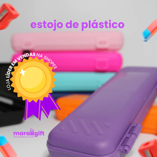 Estojo de plástico (escolar, para organização, lembrancinhas) em Oferta na Shopee