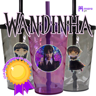 15 à 20 Copos Twister adesivo WANDINHA 400ML Transparente Com Tampa Canudo coloridos em Oferta na Shopee