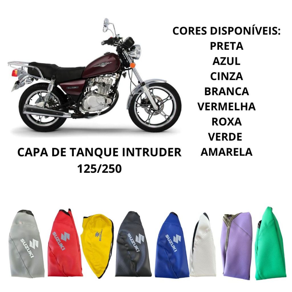 CAPA DE TANQUE SUZUKI INTRUDER 125/250 - TODAS AS CORES