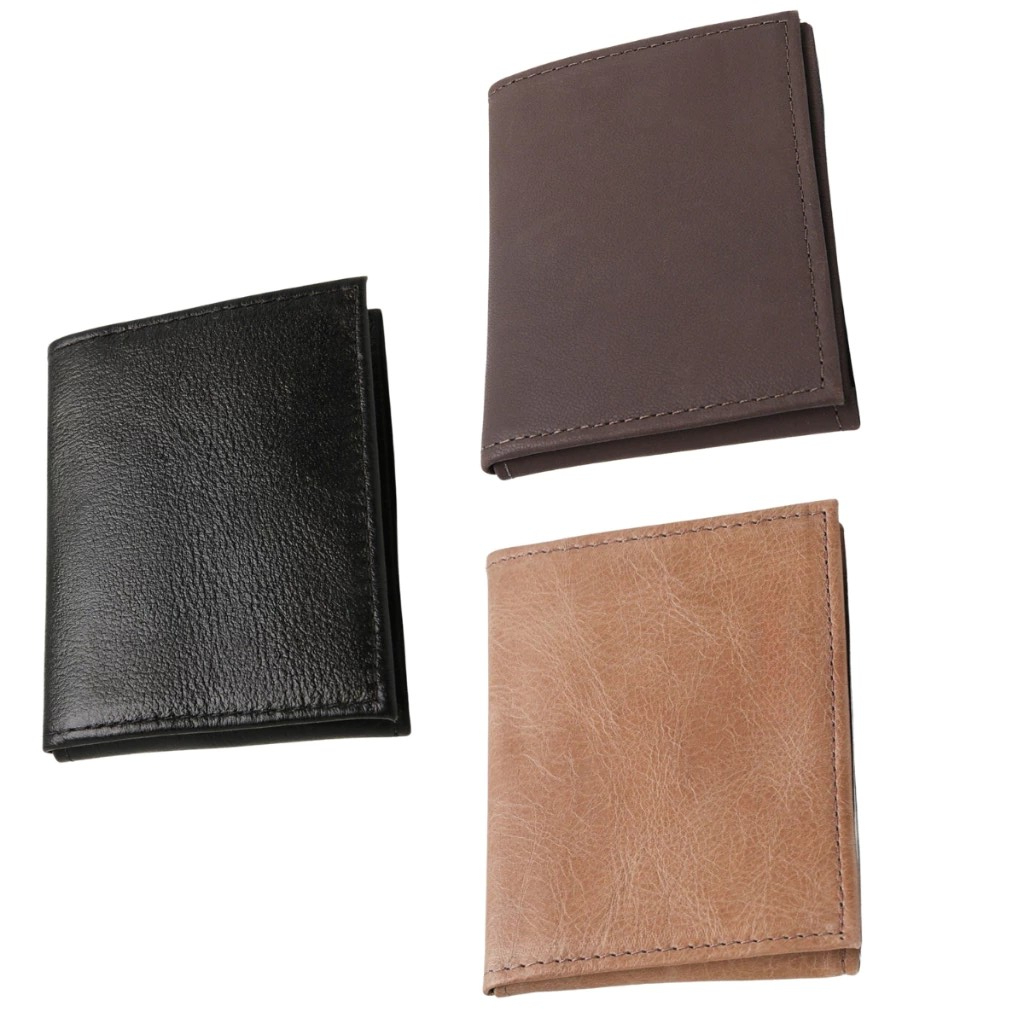 Kit 3 Carteira Masculina Couro Legítimo Modelo L Media Cnh Rg Dinheiro Alta Qualidade