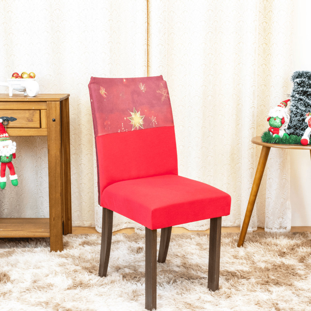 Kit Capa de Cadeira Natal 2 4 6 Elástica Árvore Natalina Renove Sua Mesa Lavável