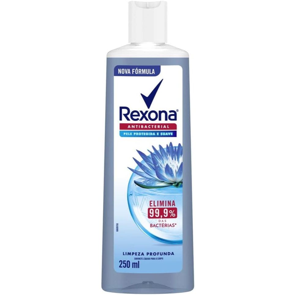 Sabonete Líquido Rexona Antibacterial Limpeza Profunda 250ml em Oferta na Shopee