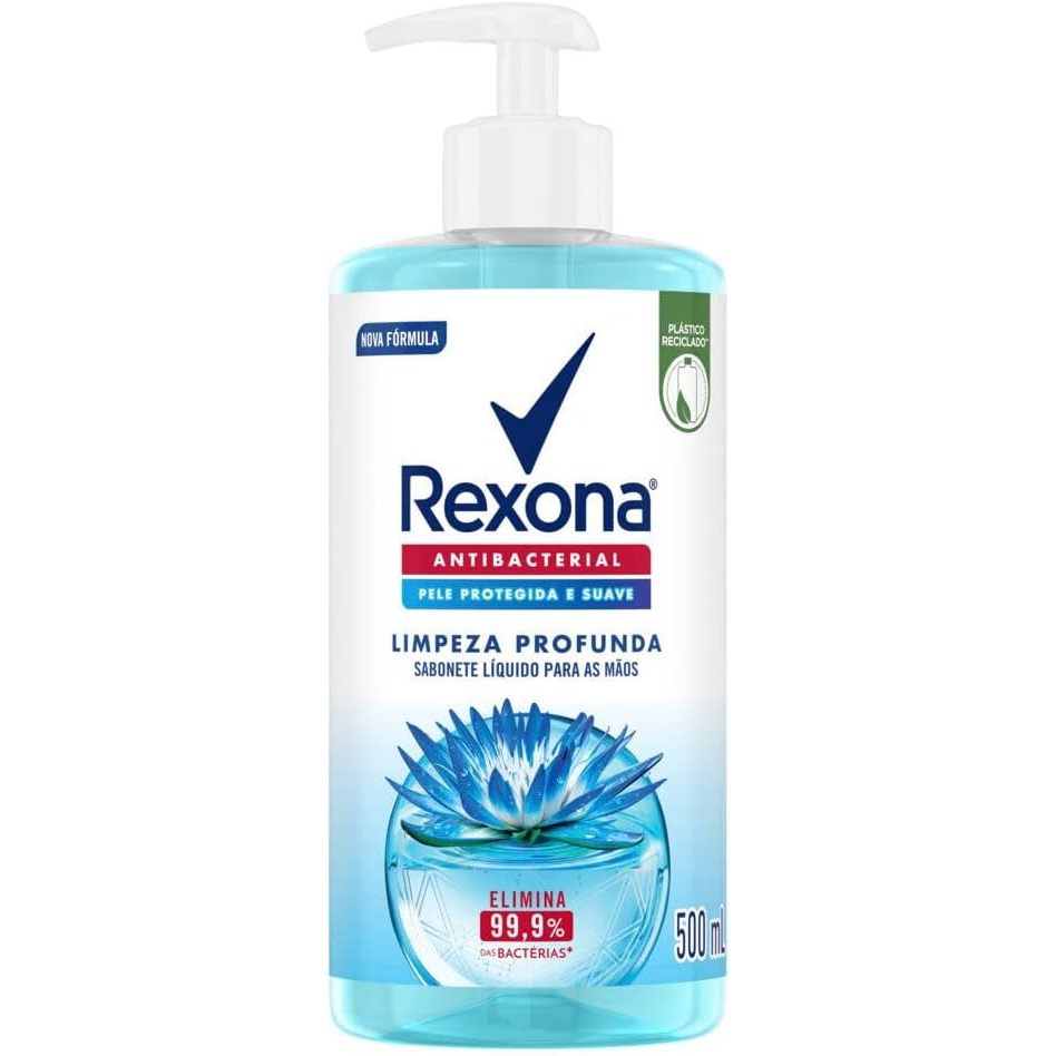 Sabonete Líquido Rexona Antibacterial Limpeza Profunda 500ml em Oferta na Shopee