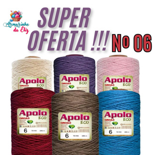 Barbante Apolo Eco Circulo Nº 06 - 1,8kg - 1830m em Oferta na Shopee