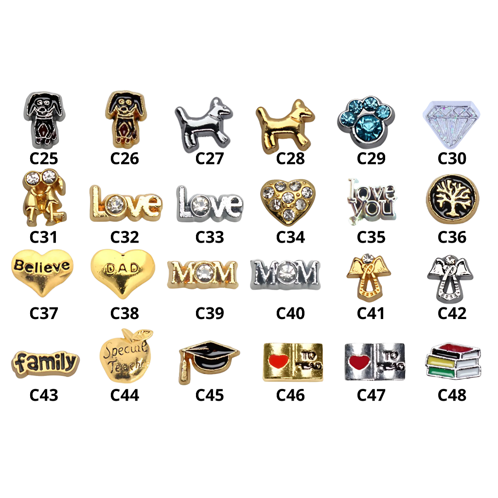 1 Relíquia C25 à C48 - Para Colar ou Pulseira Relicário (Charms)