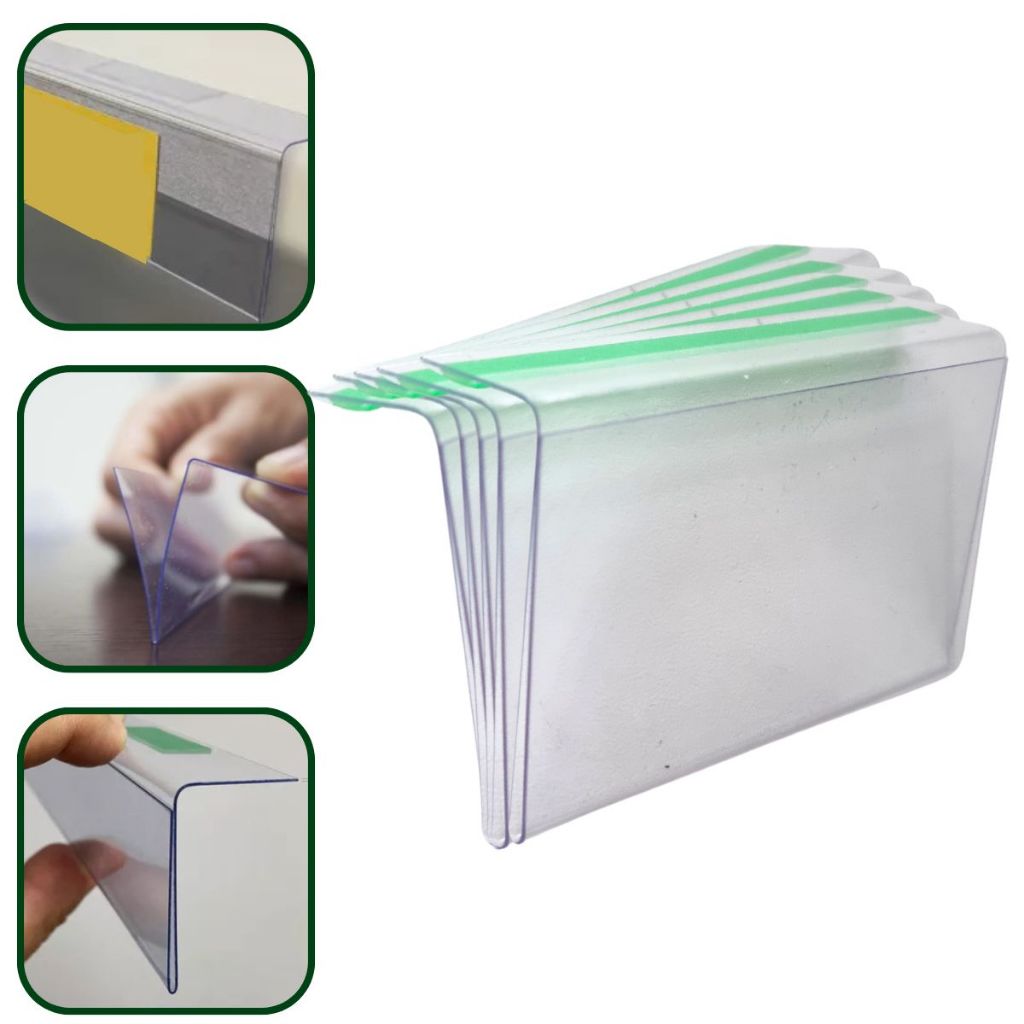 Kit 10 Porta Etiqueta Para Prateleira Gancho Lojas PVC 7x4cm em Oferta na Shopee