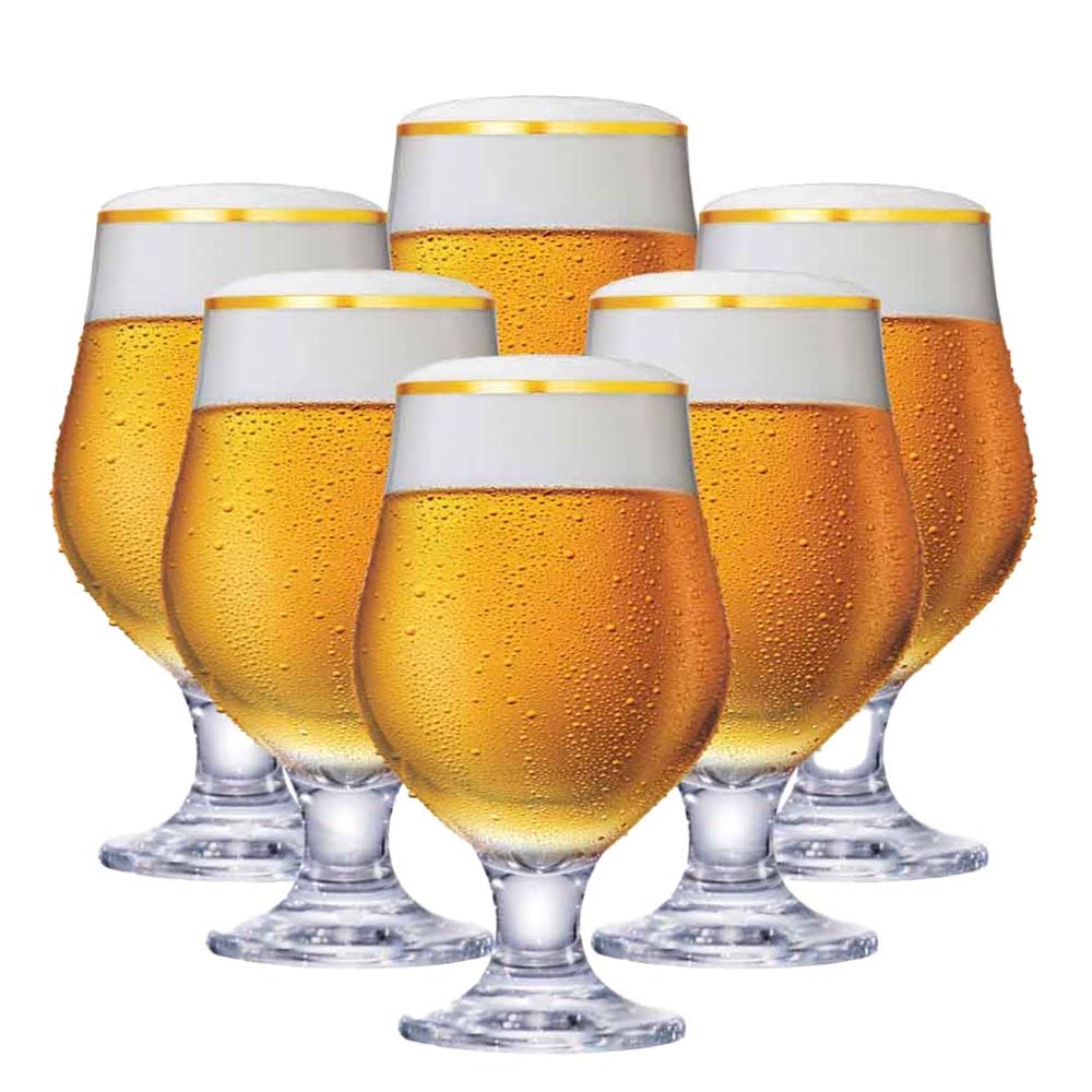 Taça Vidro Beer Master Cerveja Chopp Bar Restaurante Jantar 6 Peças 380ml Ruvolo em Oferta na Shopee