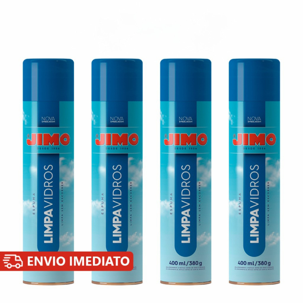 Limpa Vidros Jimo - Spray 400ml Limpa Blindex - Janela - Sacada - Porta