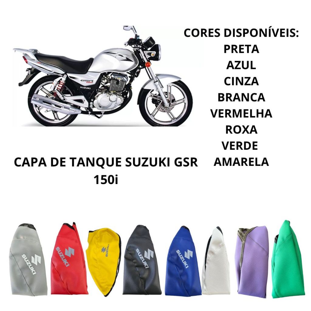 CAPA DE TANQUE SUZUKI GSR 150i - TODAS AS CORES