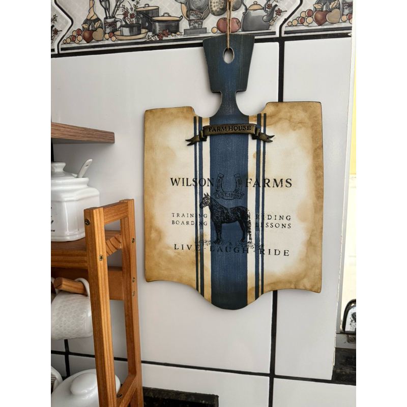 Placa/quadro decorativo estilo farmhouse.