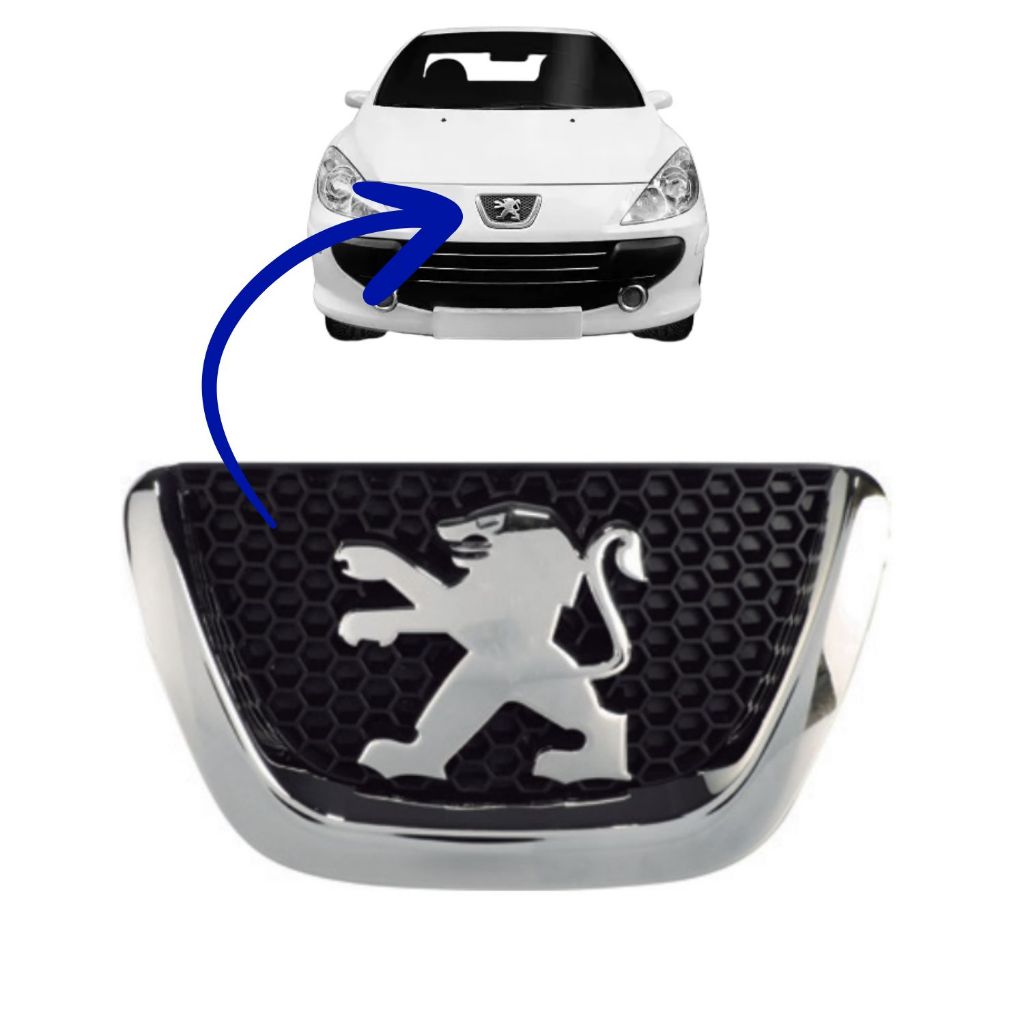 Emblema grade – Peugeot 307 2006 a 2012 – Logo Peugeot em Oferta na Shopee