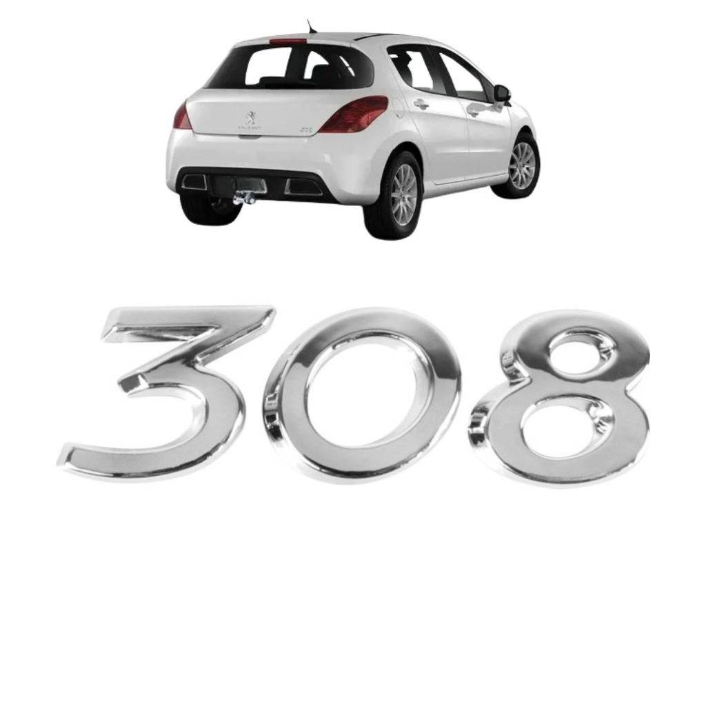 Emblema Letreiro 308 Peugeot 308 2012 a 2019