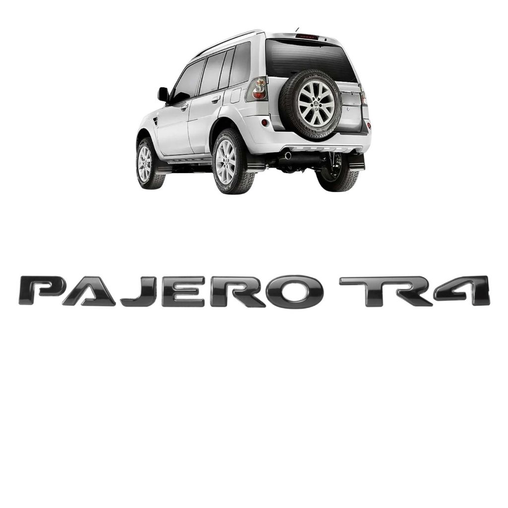 Emblema letreiro PAJERO TR4 – Pajero TR4 2010 a 2015 - Grafite em Oferta na Shopee