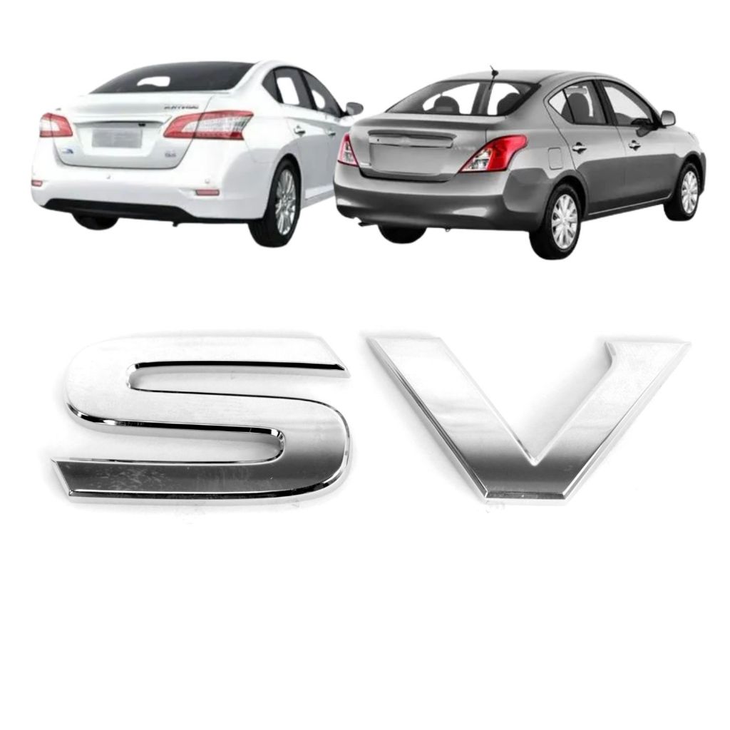Emblema Letreiro SV Versa Sentra Cromado