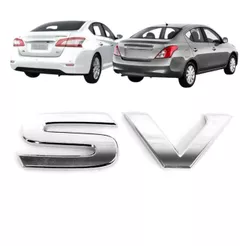 Emblema Letreiro SV Versa Sentra Cromado