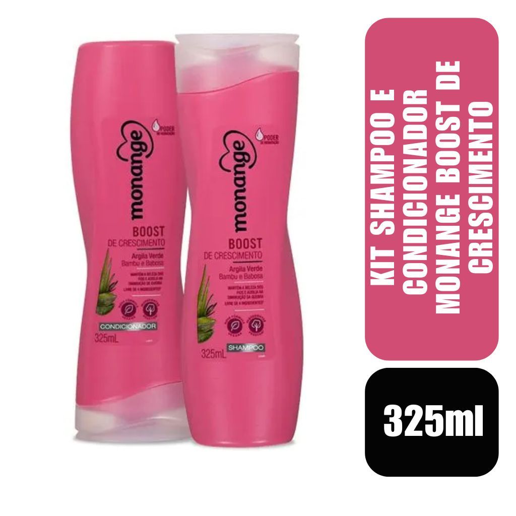 Kit Shampoo e Condicionador Monange Boost de Crescimento 325ml