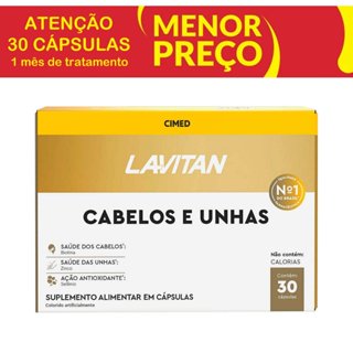 Lavitan Cabelos e Unhas 30 Comprimidos em Oferta na Shopee