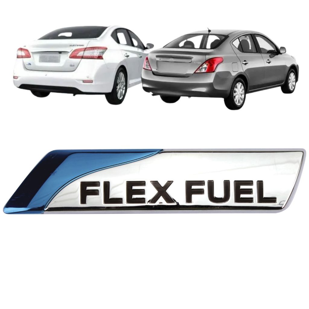 Emblema Letreiro FLEXFUEL Versa March Livina Sentra Tiida