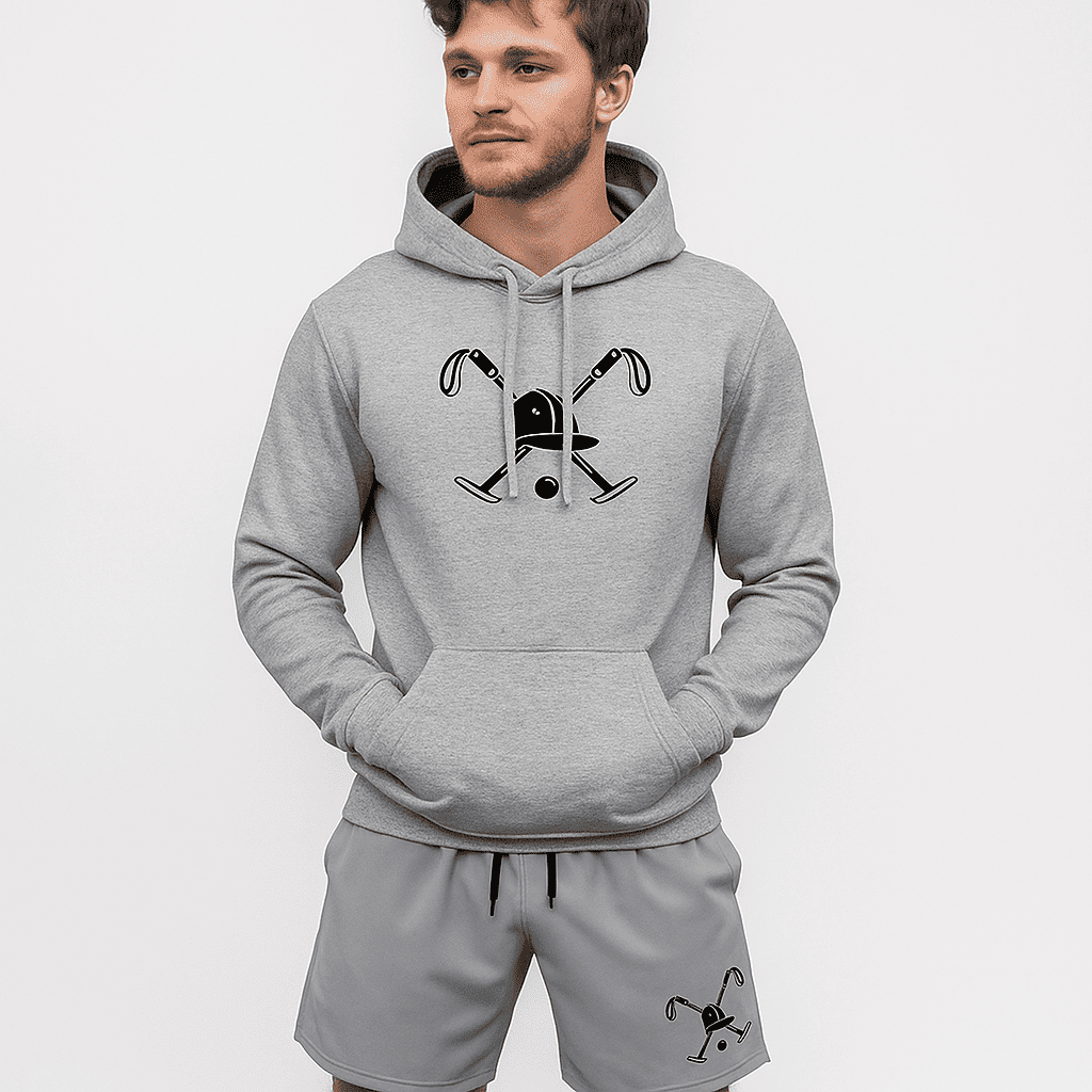 Kit Camiseta e Short Moletom Exclusivo Polo Play Estiloso Confortavel