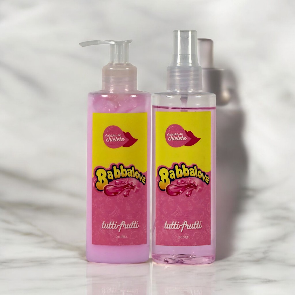 Kit Tutti Frut Explosão de Chiclete Body Splash + Creme Corporal 200mkl cada.