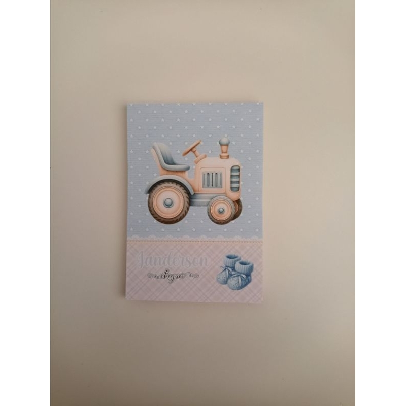 Bloquinho personalizado - Lembrancinha personalizada - Tema maternidade menino.