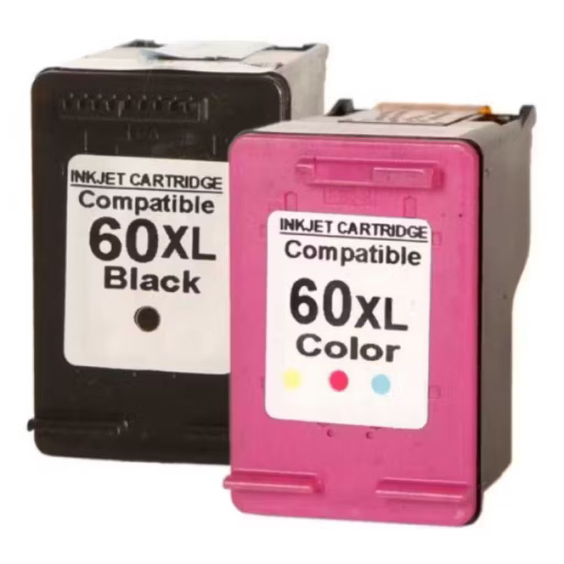 PAR DE CARTUCHO 60xl PRETO E COLORIDO COMPATIVEL F4480 F4280 F4580 D1660 C4680 C4780 D410a D110a F4210