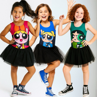 Body Collant Infantil Meninas Superpoderosas para o Carnaval em Oferta na Shopee