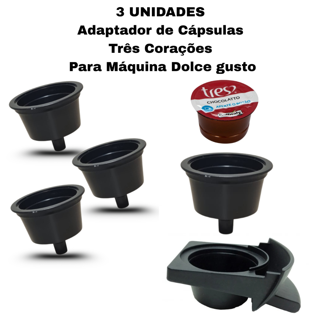 Imagem Kit Adaptador de Cápsulas Três Corações Para Máquina Dolce Gusto