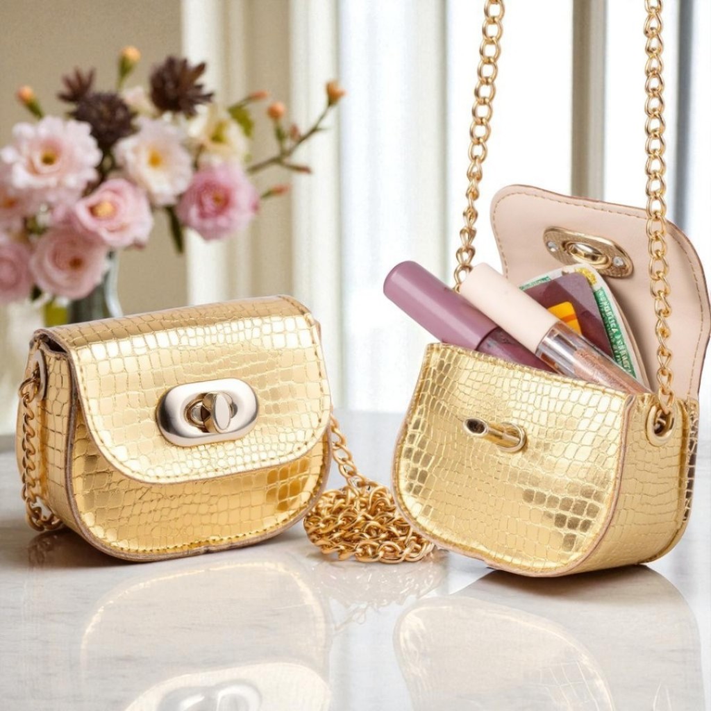 Bolsa Feminina de Lateral Pequena Brilho Mina-Bolsa Festa Lançamento em Oferta na Shopee