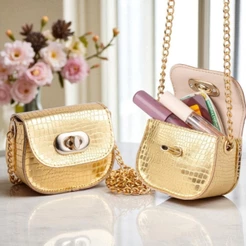 Bolsa Feminina de Lateral Pequena Brilho Mina-Bolsa Festa Lançamento