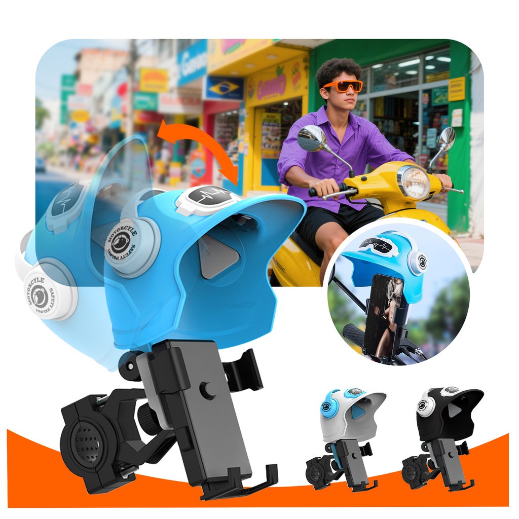 Suporte de celular para moto e bike com capacete Pequeno e navegação elétrica De bicicleta À Prova D'água