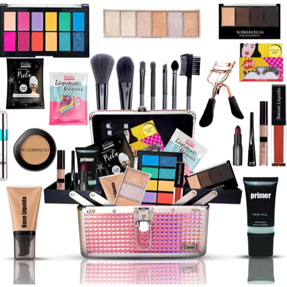 Kit Maquiagem Alta Cobertura Completo Com Necessaire em Oferta na Shopee