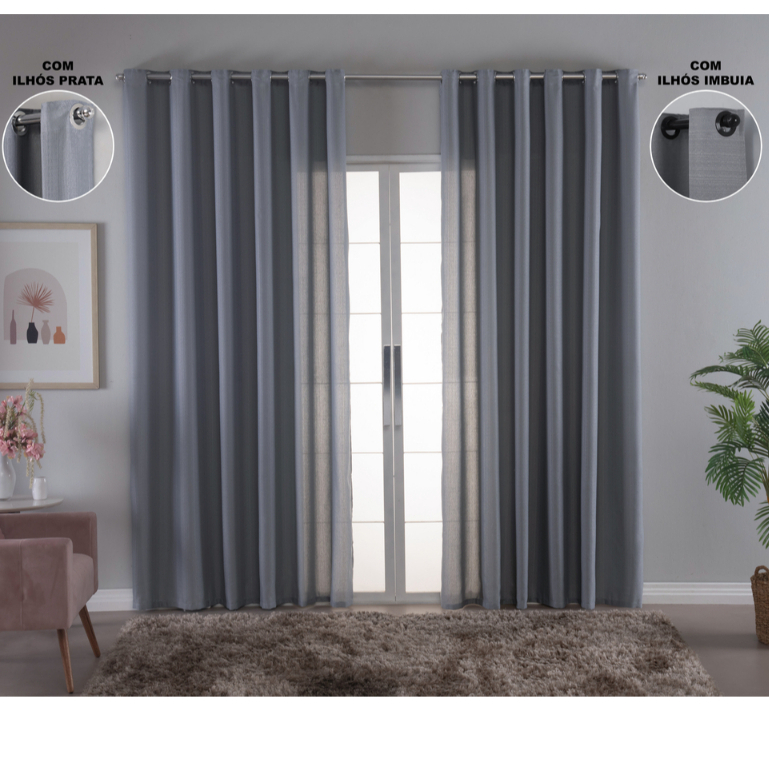 Cortina Linho Cinza Claro: Onde Comprar | BuscaProdutos