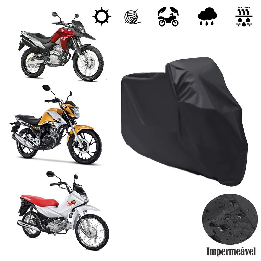 Capa De Cobrir Moto Uv Protetora Sol Chuva Impermeável P M G em Oferta na Shopee