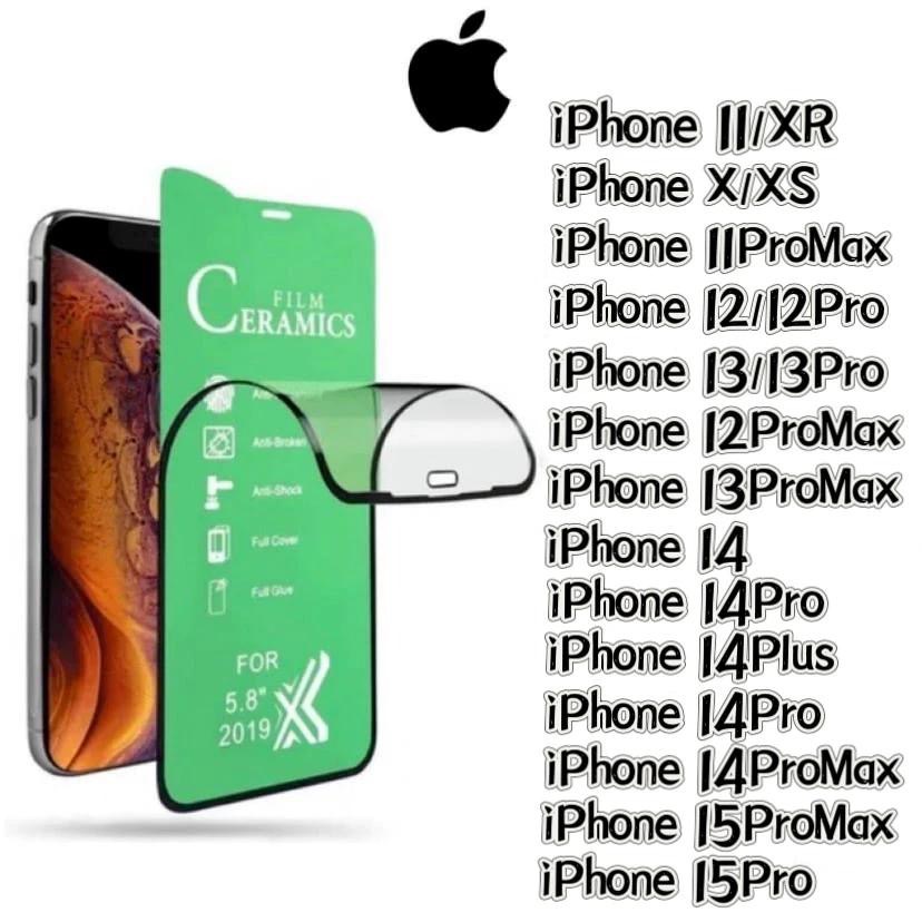 Kit Película Cerâmica 9D 3D iPhone Gel Hidrogel Flexível 13 XR 12 11 14 PRO MAX iPhone 15 16 17